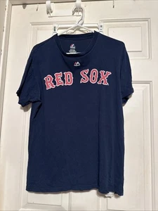 MLB Majestic BOSTON RED SOX Azul Marino Manga Corta Camiseta Talla Mediana 31 Lester - Imagen 1 de 7