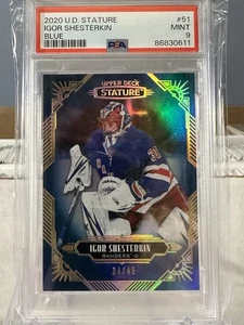 2020 Upper Deck Stature IGOR SHESTERKIN #51 Blue /45 PSA 9 NYR - Picture 1 of 2