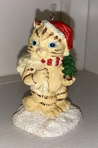 Cute Vtg Small Heritage Mint Cat Christmas Ornament Holiday Collection 2.75" - Picture 1 of 8