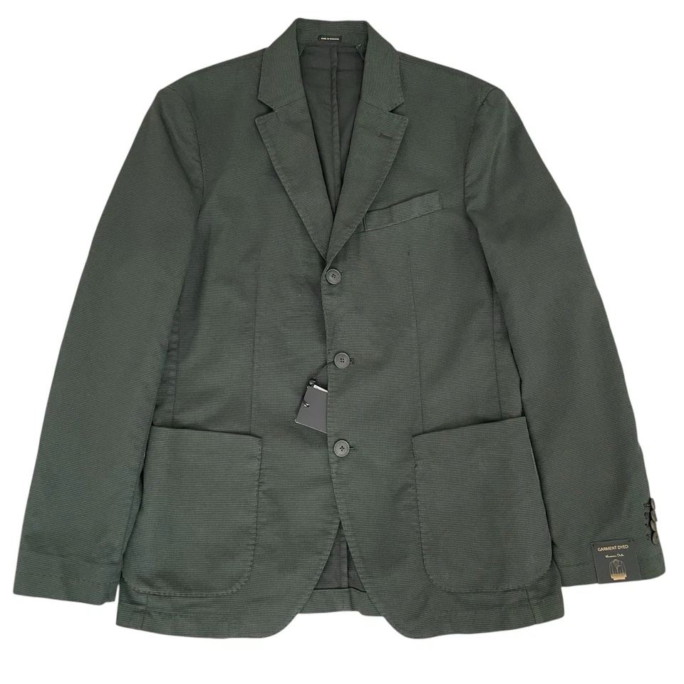 Chaqueta Blazer Deportiva Massimo Dutti Para Hombre 36 Verde Oliva Sin Forro Tela Italiana Foto 1 de 4