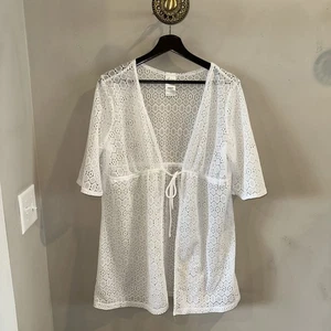 Catalina White Size Large (12-14) Coverup - Picture 1 of 7