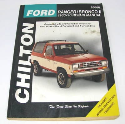 Chilton 1983-1990 Ford Ranger Bronco Repair Manual 26686 1984 1985 1986 1987 88 - Imagem 1 de 3