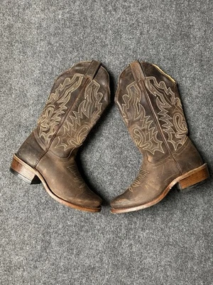 Botas para mujer Boulet Western Vaquera Botas Dos Tonos Cuero/Gamuza, Talla US 6C Foto 1 de 4