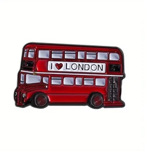 London Double Decker Metall Emaille Pin - London Anstecknadel - Bild 1 von 7