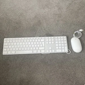 Apple A1243/A1152 Wired USB Keyboard & Mouse Set Numeric Fully Works, Good Cond - Photo 1/9