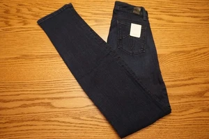 NWT WOMENS LEVEL 99 JEANS Size 25 Lily Skinny Straight Dark Blue Stretch Premium - Picture 1 of 2