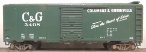 ATHEARN CUSTOM COLUMBUS & GREENVILLE 40' BOXCAR RTR MW KD's CAR # 3408 - Picture 1 of 2