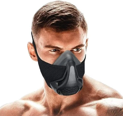 Trainingsmaske, Workout-Maske, 24 Stufen Atemwiderstand, verbessert die Lungenka - Bild 1 von 4