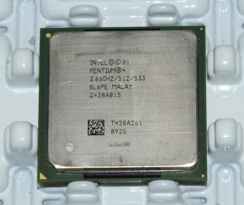 Intel Pentium 4 2.66GHz 533MHz 512KB Socket 478 CPU Processor SL6PE - Image 1 of 1