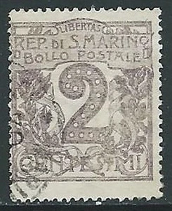 1903 SAN MARINO USATO CIFRA 2 CENT - M18 - Picture 1 of 1