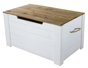 Holztruhe Pascale mit Deckel Schatztruhe Wohnzimmertisch Holztisch Truhe Aufbewa - Bild 1 von 10