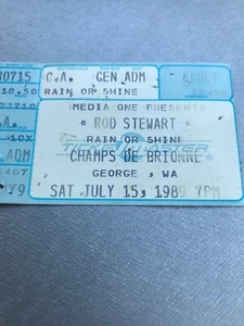 Rod Stewart Ticket Stub 1989 Champs De Brionne George WA - Picture 1 of 2