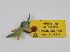Vintage Alligator Keyring Keychain "Here is Alligator I Promised...Florida"  GC