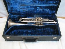 Vintage The Regent Silver Finish Trumpet Ohio Band with case Musical Instrument