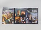 PS2 LOT of 3 CIB - 24: The Game, Star Wars Starfighter, Call of Duty Finest Hour