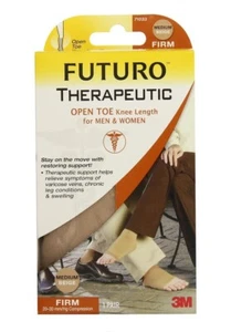FUTURO Therapeutic Open Toe Knee Length Stockings Medium Beige Firm - Picture 1 of 1