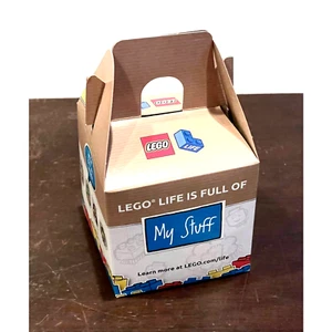 LEGO LIFE Folding HOLIDAY Empty Paper GIFT Box 3.5" x 3.5" x3.5" - Picture 1 of 7