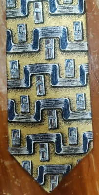 Corbata para Cuello Oleg Cassini Seda Hecha en Estados Unidos Colores Geniales Geométrica Abstracta Foto 1 de 4