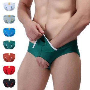Men's Fashion Short Underwear Sexy Low-waist Briefs 3D U Convex Panties - Picture 1 of 13