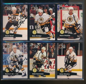 Lot (6) 1991-92 Pro Set #348 3 12 351 6 1 Bruins Signed Autograph (ID18) SWSW6 - Picture 1 of 2