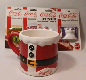Taza de café/chocolate caliente 4 imanes de Coca Cola Plus Santa - Imagen 1 de 9