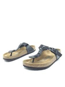 BIRKENSTOCK Gizeh Sandalias Negras Para Mujeres T.39 UK.6 - Imagen 1 de 5