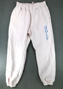Tyler The Creator Golf Wang Logo Men’s Sweatpants Sz M Pink Fleece Joggers - Picture 1 of 6