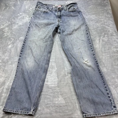 Denizen Jeans Mens 36x31 Blue Distressed Straight Leg Denim Pants Rip Hole - Image 1 of 4