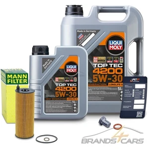 MANN ÖLFILTER+5L LIQUI MOLY TOP TEC 4200 5W-30 FÜR BMW X5 E70 F15 X6 E71 M 50 d - Bild 1 von 7