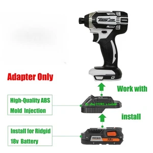 1 Adapter geeignet für Makita 18 V Bediengerät Akku-Werkzeug auf Ridgid 18 V Li-Ion Akku - Bild 1 von 8