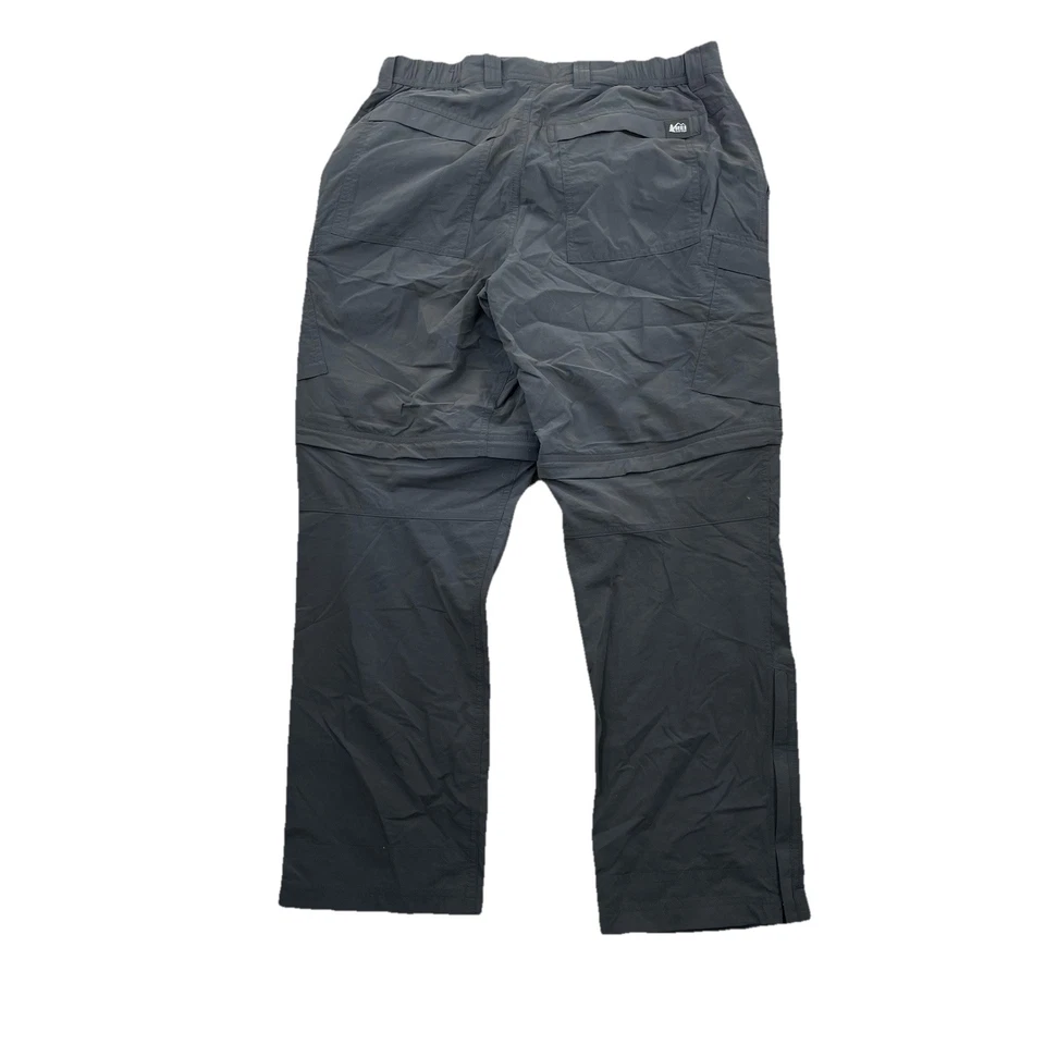 Pantalones de Senderismo REI Co-Op Hombres Sahara Convertibles Cremallera Gris Talla 32 X 30" Entrepierna L18 Foto 1 de 4