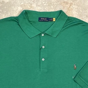 Polo Ralph Lauren Pima Polo Mens 4XLT Lifeboat Green Short Sleeve Flesh Pony - Picture 1 of 10