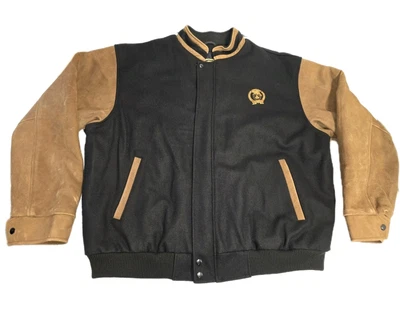 De colección 2003 Canadian Pacific Varsity Wool manga Lthr Jkt XX-GRAN FERROCARRIL DE SEGURIDAD Foto 1 de 4