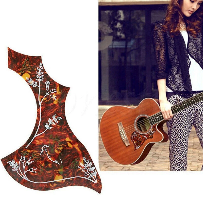 SM SunniMix Acoustic Guitar Pickguard Scratch Plate - Pack Of 4, Self-Adhesive, For 40/41 Inch Guitars-740344