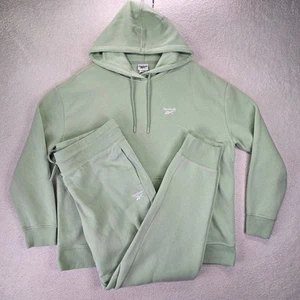 Conjunto de chándal con capucha Reebok XL para mujer The Core verde polvoriento súper suave - Imagen 1 de 17