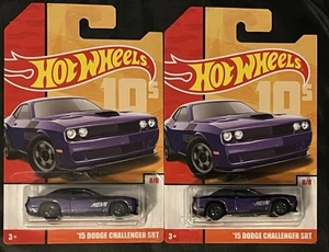 2x 2018 Hot Wheels ‘15 Dodge Challenger SRT! Throwback Target Exclusive Lot - Picture 1 of 1