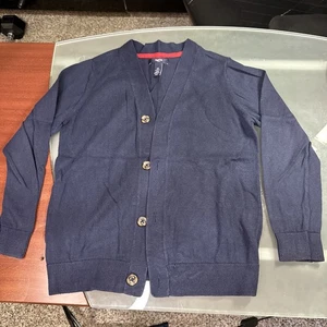 GapKids Boys Cardigan Size S (7-8 Yrs) Dark Blue 100% Cotton Perfect for School - Picture 1 of 7