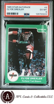 Star Gatorade #4 1984-85 Clyde Drexler PSA 6 Foto 1 de 2