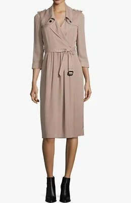 Burberry Trench Drees Agatha Nudie Belted Long Sleeve Size US4 - Image 1 of 4