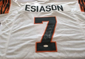 Bengals Quarterback BOOMER ESIASON Signed Custom Replica White Jersey AUTO - JSA - Picture 1 of 4