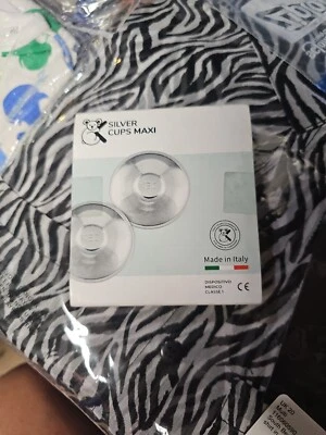 Koala Babycare Tazas Plateadas Maxi Escudo de Enfermería Plateado Hecho en Italia Talla Maxi Foto 1 de 2