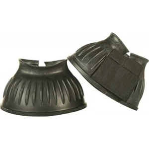 HKM Atlanta Rubber Bell Boots or Over Reach Boots - 8605 Black - Various Sizes - Picture 1 of 1