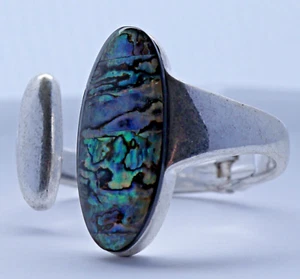 Signed Robert Lee Morris Soho Sculptural Abalone Faux Shell Bracelet - Picture 1 of 2