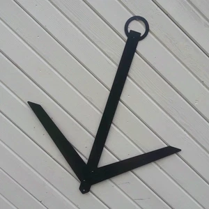 Black Metal Ship's Anchor 36" Flat Nautical Hanging Wall Decor Made in USA New - Picture 1 of 3