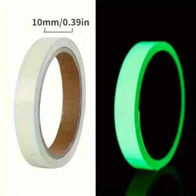 Glow In The Dark Tape 10mmx 3m Green Roll Sticky Adhesive Halloween Safety Stair
