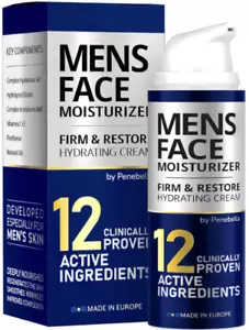 Face Cream for Men 6 in 1 Anti Aging Cream Fights Eye Bags Dark Spots 1.7 Oz USA - Picture 1 of 7