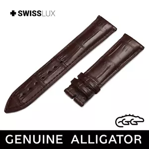 Alligator Krokodilleder für BELL & ROSS Uhr dunkelbraunes Armband Bandschnalle - Bild 1 von 10