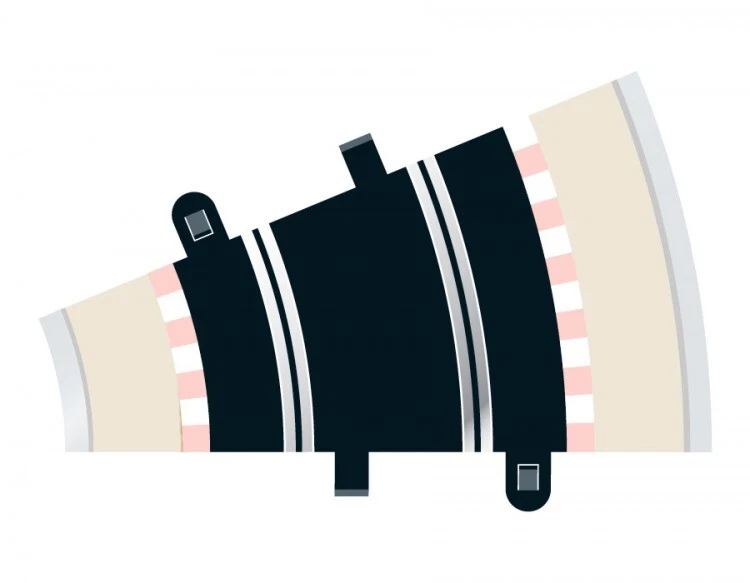 Scalextric C8234 Radio 2 Curvas Pista 1:32 Ranura Coche Pista Foto 1 de 1