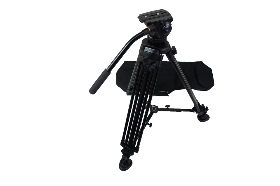 VINTEN VISION PRO BLUE HEAD 75mm PLATE PANBAR TDK DA 2D TRIPOD SYS SERVICED 11Lb - Image 1 of 4