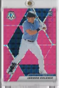 JARRED KELENIC 2021 Mosaic Pink Fluorescent #ed 06/10 No. 286 SSP Rookie RC - Picture 1 of 2